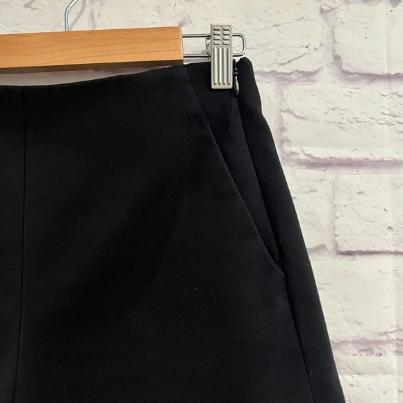ZARA Black Ruffle High Waist Dress Shorts Side Pockets Casual Summer Size XS - Picture 5 of 9